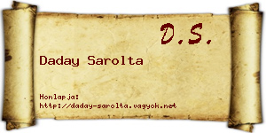 Daday Sarolta névjegykártya